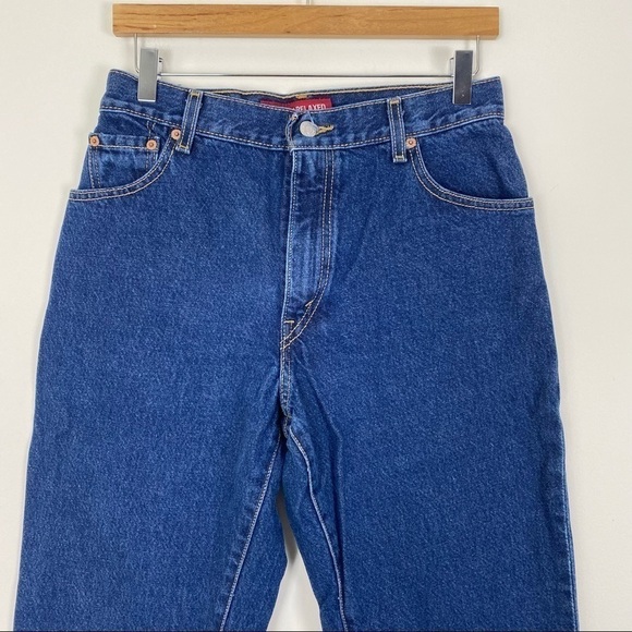 VINTAGE Y2K LEVI’S 550 High Waisted Relaxed Straight Tapered Mom Jeans 12 Short - Picture 3 of 11